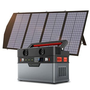 ALLPOWERS 606Wh 700W (1400W Spitzenwert) Tragbares Powerstation AKKU Solargenerator Mobiler Stromspeicher Power Station mit 1x 140W Solarpanel für Home Notfall Camping Freien Garten Reise