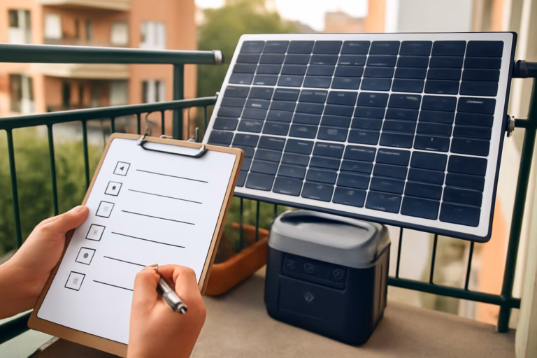 Checkliste für den Aufbau eines Balkonkraftwerks auf dem Balkon 4 balkonkraftwerk aufbau checkliste – passendes Artikelbild