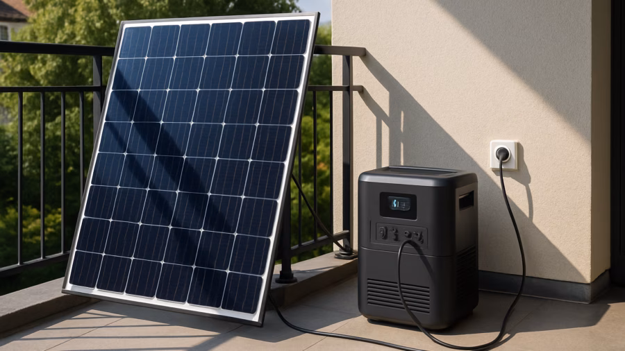 EPP.Solar® All In One steckdosenfertiges 2000W Balkonkraftwerk mit Speicher