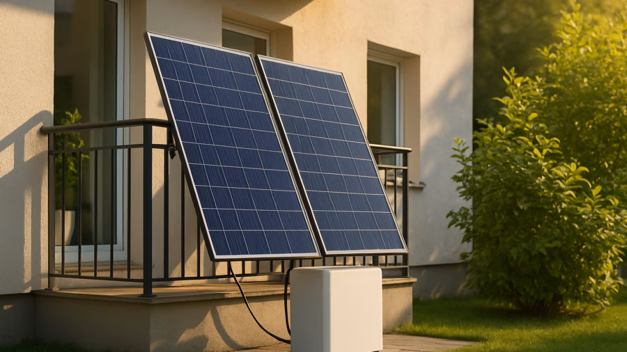 EPP.Solar®Smart Balkonkraftwerk mit Speicher,2640W Solaranlage Komplettset, 2,56kWh Stromspeicher, 3000W